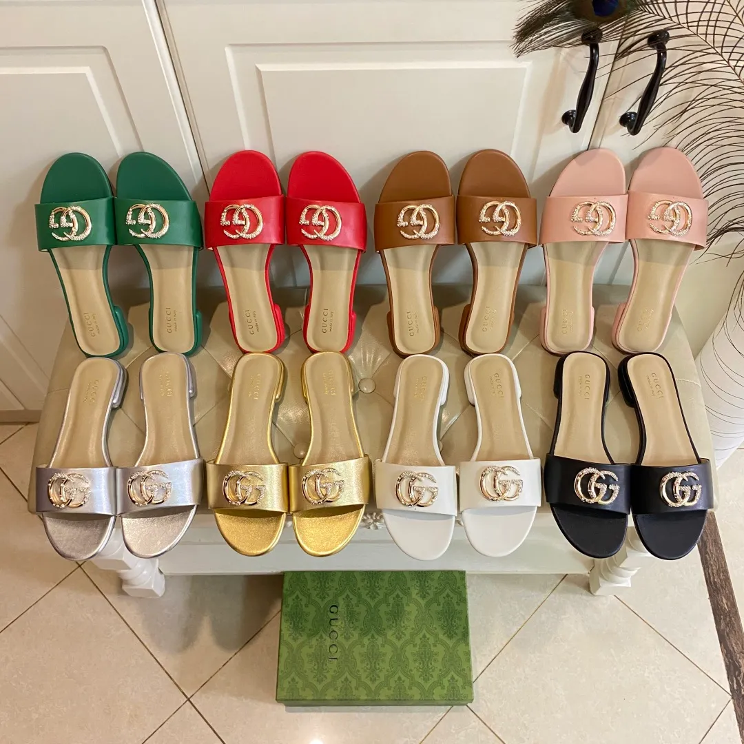 👟👟Ex-factory price 420👟👟, new Gucci slippers, cowhide surface, sheepskin lining, sizes 35-42 (custom-made sizes 43 and 44 are non-refundable)